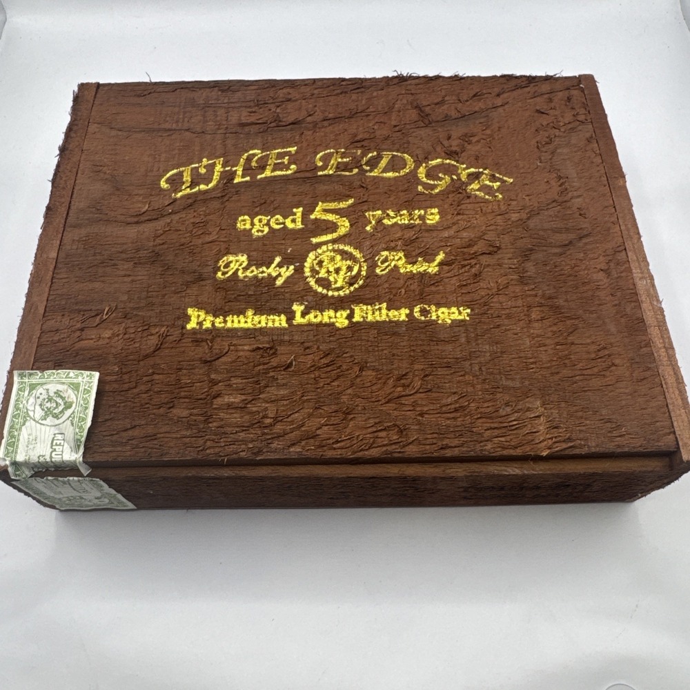 ROCKY PATEL"THE EDGE" TORO COROJO WOODEN CIGAR BOX Empty